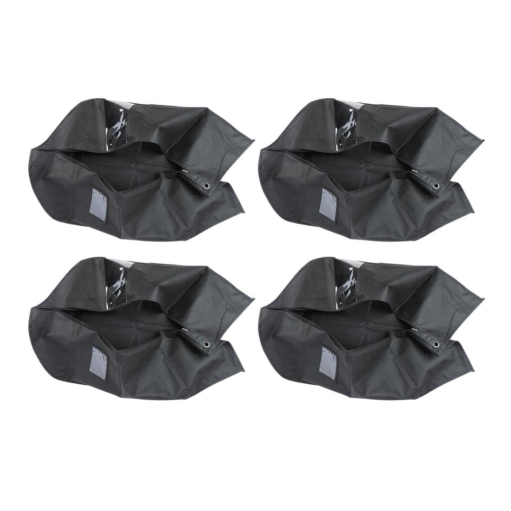 4pcs Garment Bags Waterproof Dustproof Thickened Suit Bag with Transparent Window for Storage