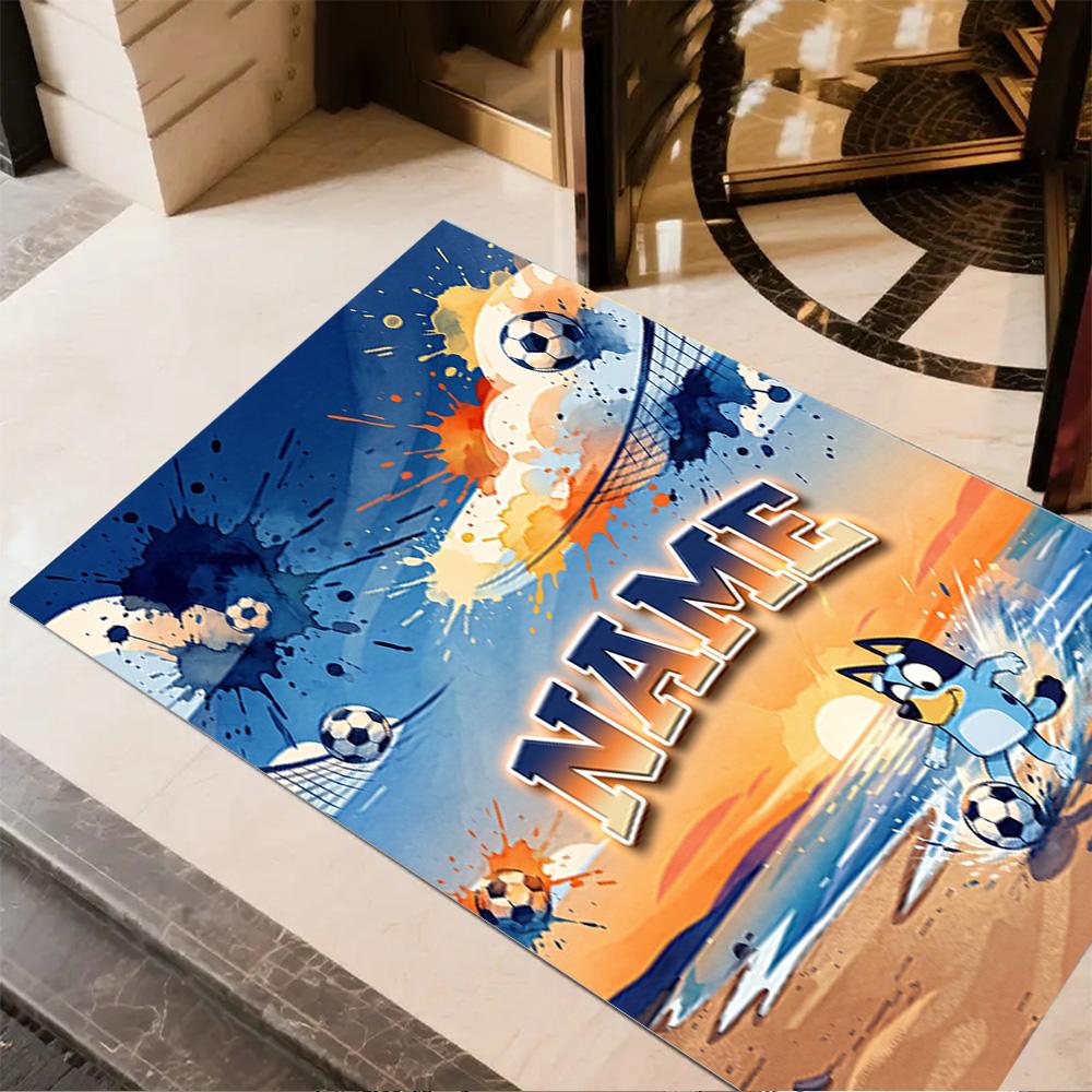 Halloween Costume Party Customize Your Name Carpet Suitable for Foyer Playrooms Kitchen Entryway Anti-slip Rug Decorate Offices Gift for Festivals