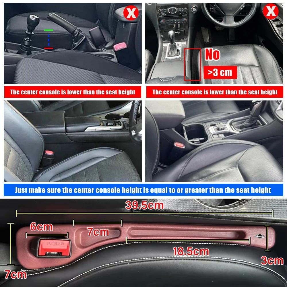 2pcs Car Seat Gap Filler Strips Car Storage Organizer For BMW MINI JCW CLUBMAN COUNTRYMAN CLUBVAN VAN Vision Urbanaut COUPE Car Interior Accessories