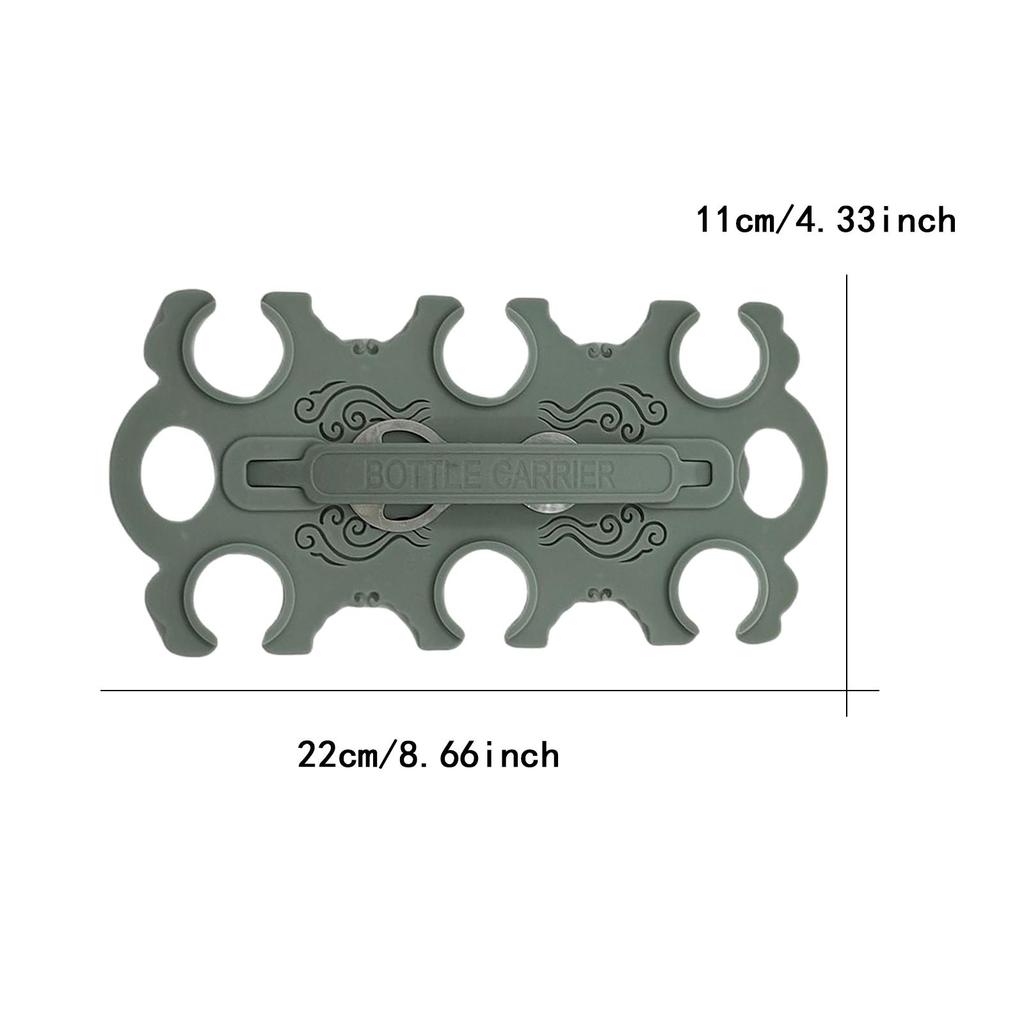 6 Can Drink Carrier Reusable Portable Compact with Bottle Opener Wine Bottle Holder for Business Car Picnic Home Gatherings