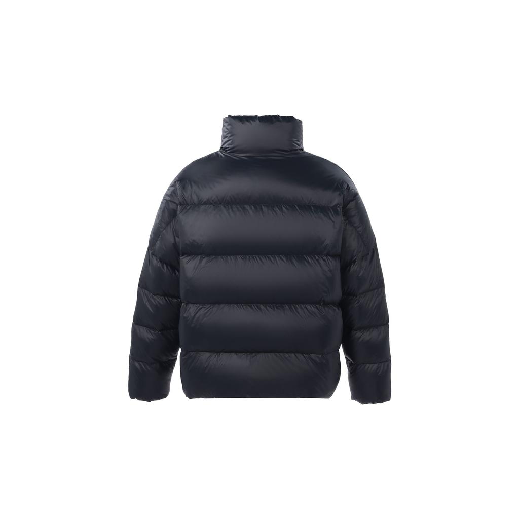 Li-Ning Solid Color Warm Stand Collar Short Down Jacket Women Outerwear Black AYMR506-2