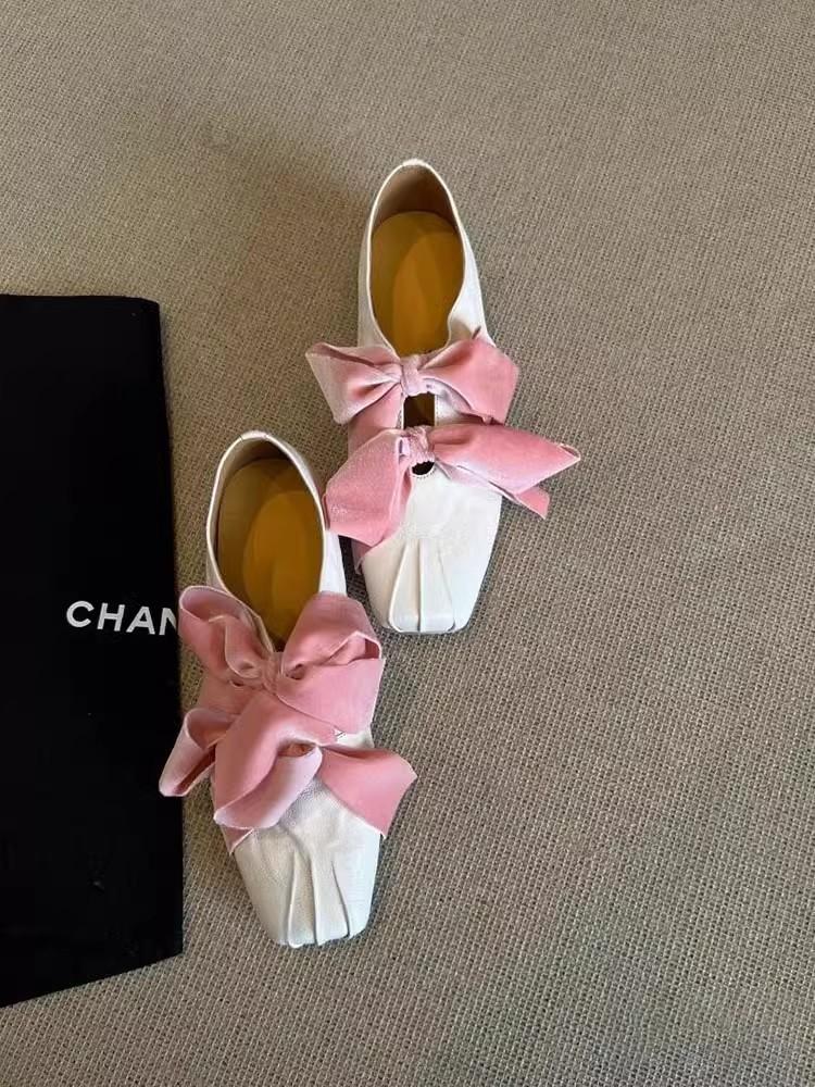 Cowhide Version! Retro Niche Pleated Mary Jane Shoes Women's New Versatile Light Mouth Straps Square Head Thick Heel Single Shoes