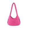 Checked cloud bag fashionable single shoulder portable dumpling bag large capacity down cotton underarm women's bag