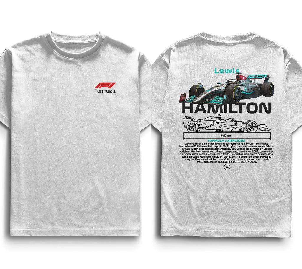 T-shirt Grafica Auto da Corsa Ferrari Lewis Hamilton Uomo Donna Cotone Casual Oversize Street Hip Hop Manica Corta Abbigliamento Femminile Maschile
