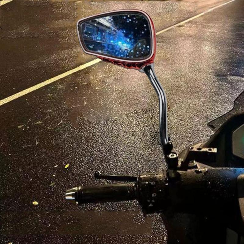 1 Pair Motorcycle Rearview Skeleton Hand Side Adjustable Scooters Rear View Motorbike Accessories