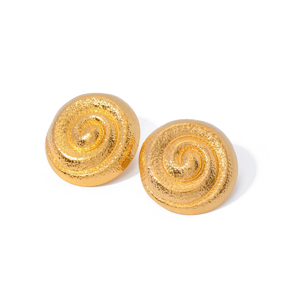 

Французские серьги-кольца квадратной формы из нержавеющей стали с 18-каратным золотым покрытием - Не тускнеющие и универсальные женские украшения