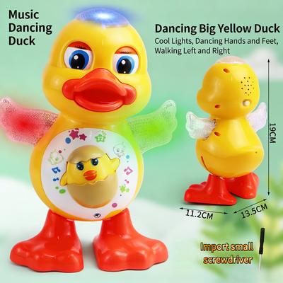 Rață de dans electrică Funny Blink Eyes Lumină intermitentă Scutura corpul Drăguț muzical din desene animate Animal Jucărie educațională Cadou pentru copii