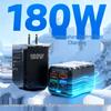 180W Gallium Nitride Multi-Port Fast Charger with USB & Type-C AI Control for High-Power Mobile Charging