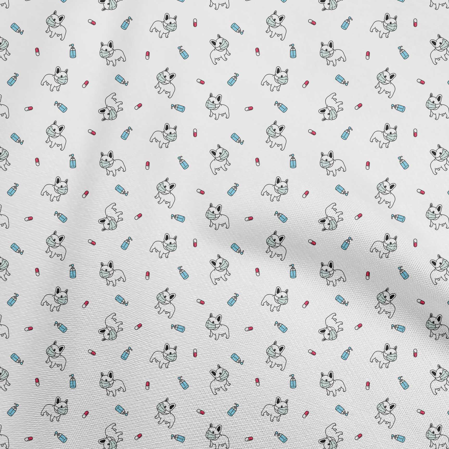 

OneOone Cotton Flex Light Blue Fabric Медична швейна тканина у дворі, надрукована своїми руками, шиття одягу, 40 дюймів 42 Inch Wide - Viscose Chiffon білий
