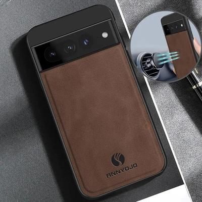 Custodia in pelle di pecora per Google Pixel 7 6 8 Pro 7A 6A Custodia posteriore magnetica vintage da uomo di lusso Pixel7 Pixel8 7pro 8pro
