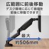 Green House GH-AMDT1-BK Mechanical 4-Axis Monitor Arm, Compatible with 17-32 Inch Monitors, 2-9kg Weight Capacity, 3-Year Warranty