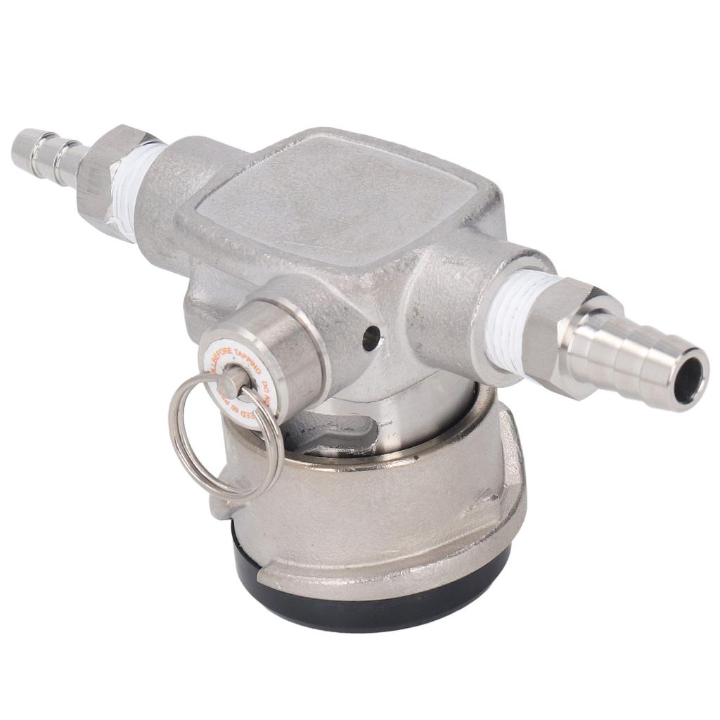 Keg Tap Distributor Stainless Steel 5/16in D System Beer Keg Coupler with 2pcs Clamp for Wine