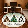 1pc Christmas tree Round Chair mat Area Rug - Non-Slip, Floor Mat for Office, Bedroom, home decor Christmas Gift-1002357