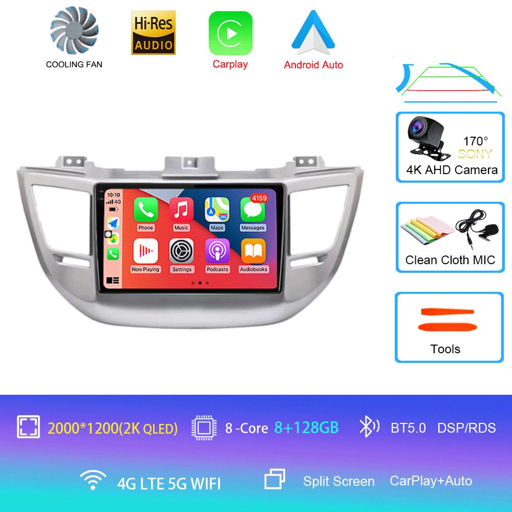 Car Radio Android 14 Carplay For Hyundai Tucson IX35 3 2015 2016 2017 2018 2Din Multimedia Video Player Navigation GPS Head Unit