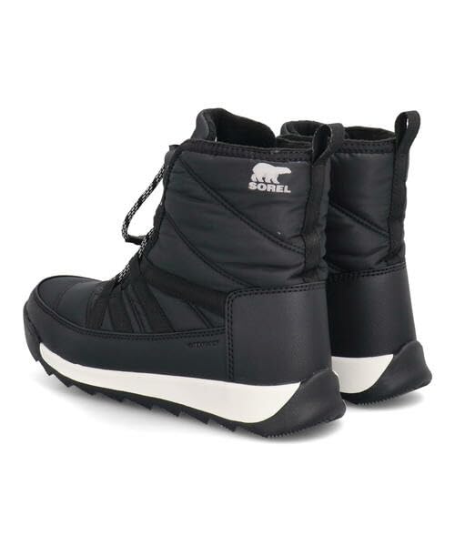 Sorel Youth Whitney 2 Plus Lace WP Kids' Snow Boots, NY5173, Black/Sea Salt, Size 20.0cm, Boys' Athletic and School Shoes
