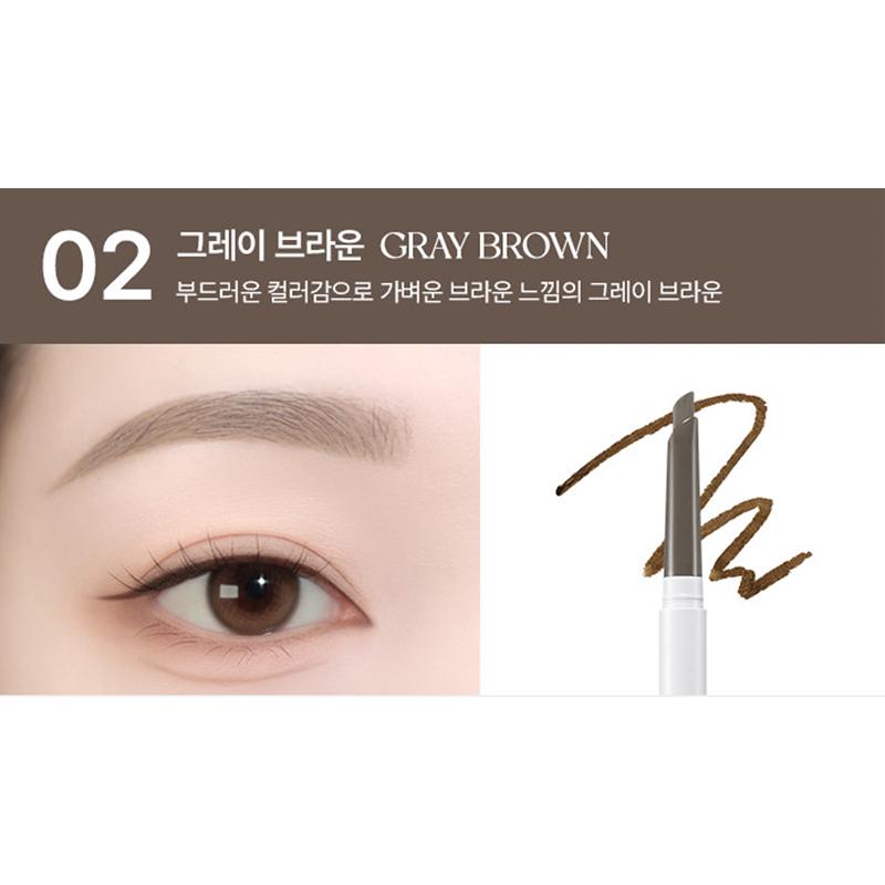 WAKEMAKE Natural Hard Brow Pencil 0.1g (1+1 Set)