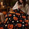 Cozy Halloween Flannel Blanket Soft Throw for Bed Couch and Sofa