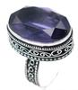 Amethyst Hydro Gemstone Ethnic Antique Design Ring US Size-9.5 A203