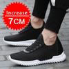 Fashion Men Breathable Mesh Elevator Shoes Height Increase Sneakers Shoes for Men 7CM Sports Shoes Invisible Inner Heightening Men