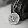 Elegant Gold Color Scorpion Pendant for Women Men Punk Scorpio White Rhinestones CZ Round Pendant Ancient Egypt Amulet Jewelry