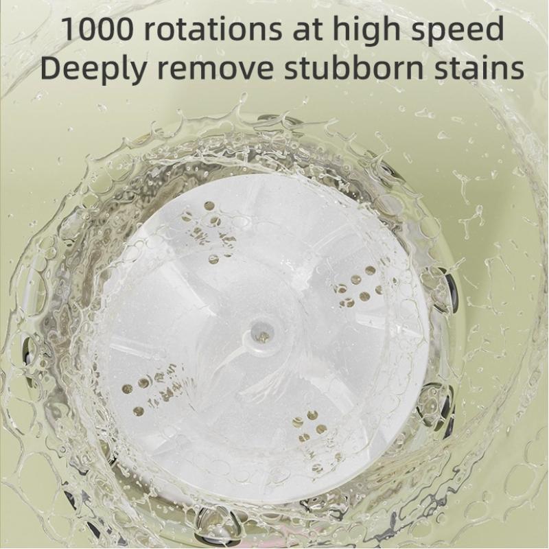 Mini Pralka ze Sterylizacją Niebieskim Światłem do Bielizny i Skarpet, Bezprzewodowa W Pełni Automatyczna Ładowana Pralka Kubek