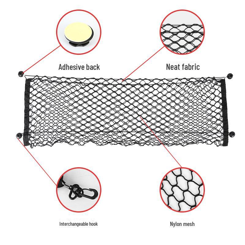 Double-Layer Car Trunk Storage Net for Luggage