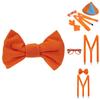 Disfraz de Blippi con tirantes ajustables de color naranja brillante y sombrero