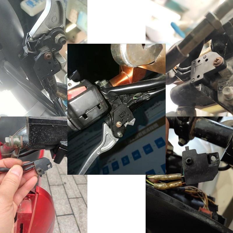 Universal Disc Brake Switch Set for Motorcycle Electric Car ATV - Left/Right Front Brake Stop Light Switch with Spring