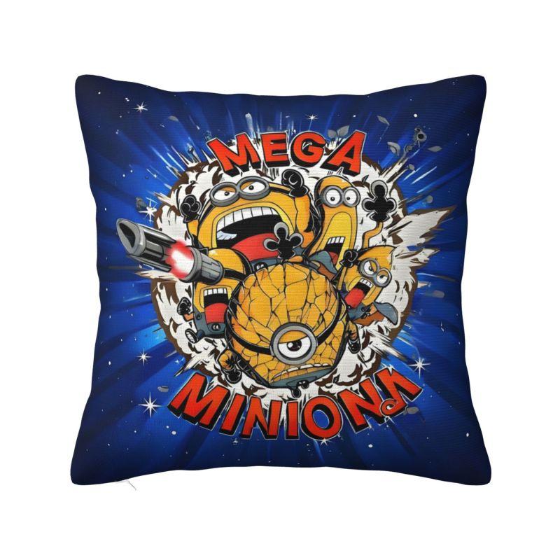

Custom The Rise Of Gru Minions Film Pillow Covers for Living Room Anime Cute Cartoon Luxury Cushion Cover Square Pillowcase 20x20Inch