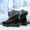 Winter Boots for Men Outdoor Warm Fleece Lined Waterproof High Top Fur Boots Non Slip Snow Boots Hiking Boots Pig Skin Camping Plus Size Work Boots