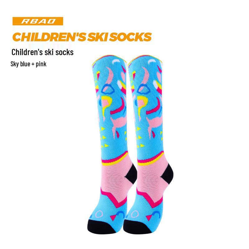 Chaussettes d'Hiver pour Enfants en Laine Mérinos - Épaisses, Chaudes, Tube Long pour Garçons et Filles