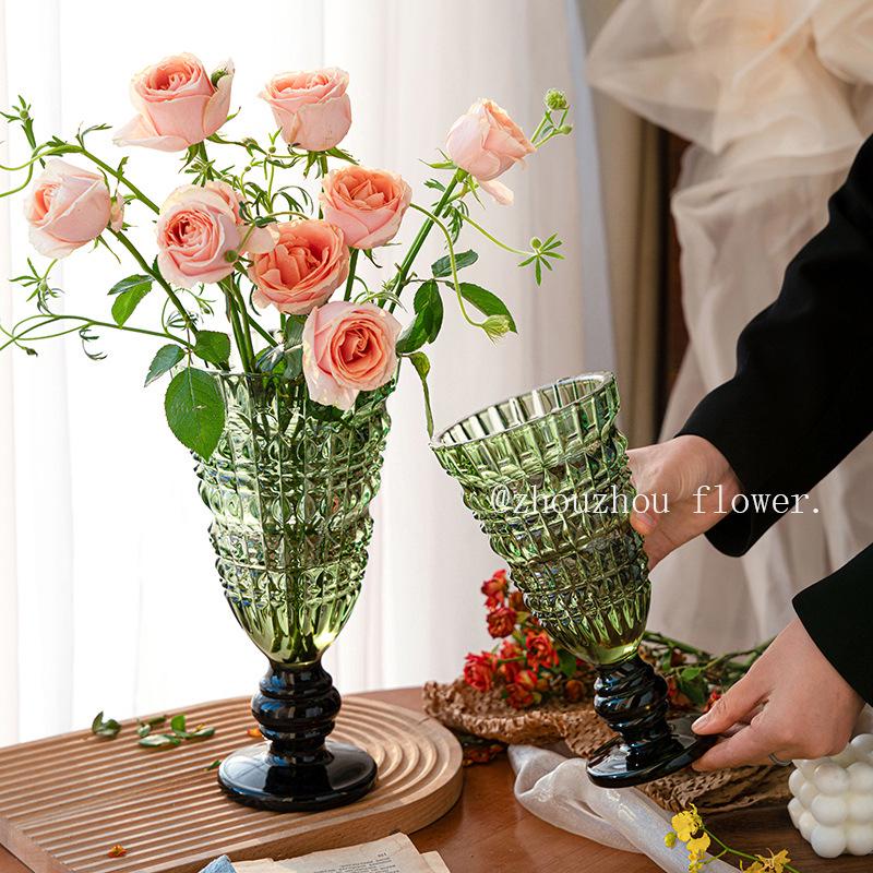Lanterne à vent en verre de grand calibre pour arrangements floraux hydroponiques dans les salons