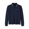 SEPTWOLVES Men's Waffle Long-Sleeve Polo Shirt
