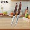 WXCOO 3pcs Stainless Steel Food Carving Knife Kitchen Fruit Peeling Utility Knife Professional Chefs Carving Knife Wood Handle