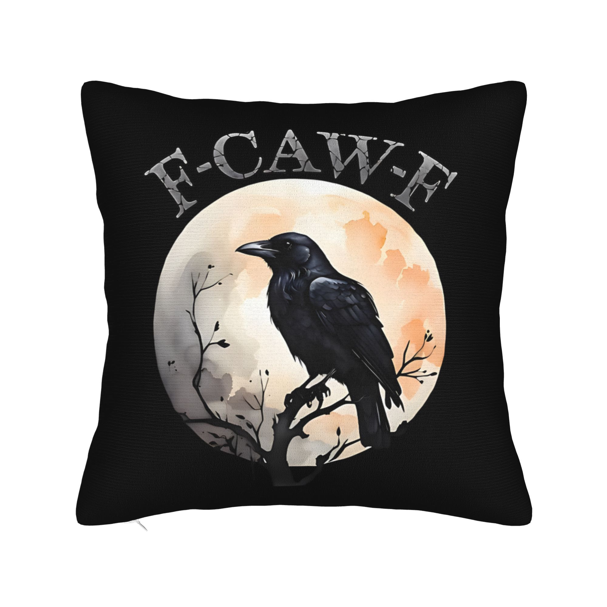 

FCAWF Raven Christmas Square Pillow Case Polyester Decorative Pillow Awesome Pillowcover Home Decor 30x30cm 12x12in