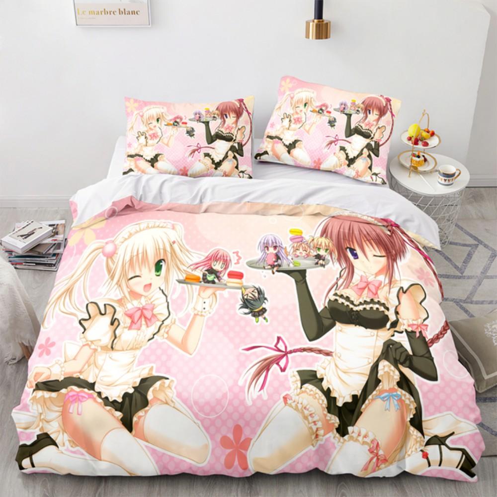 Anime Kotori Itsuka Cosplay Bedding Set Date Live Costume Duvet Cover Set Double King Twin Full Size Bed Linen Boys Adult Gift