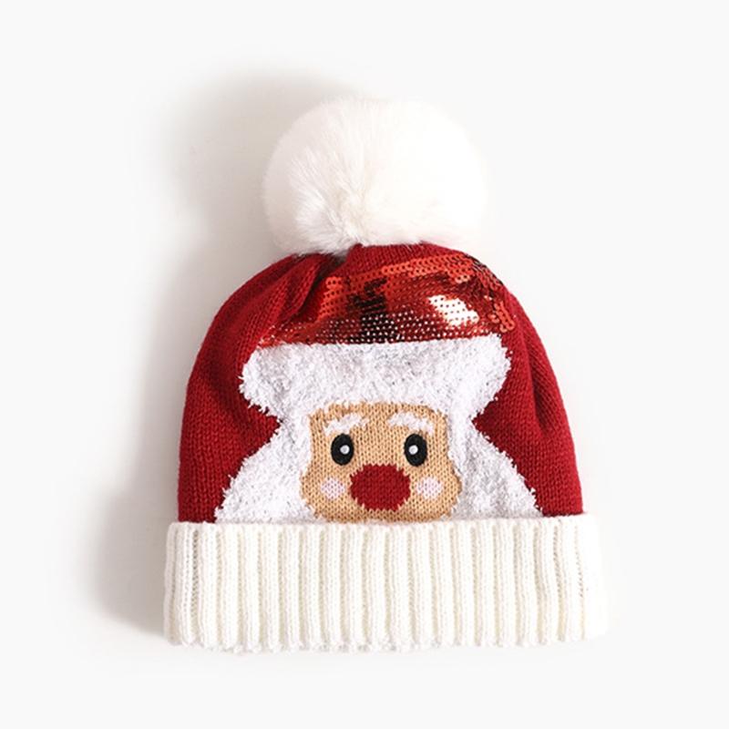 Warm Crochet Knit Hat Fur Balls 
