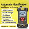 Mini multímetro Digital M167, multímetro automático, valores eficaces verdaderos, medidor Transistor con retención de datos NCV, linterna NCV de 4000 recuentos