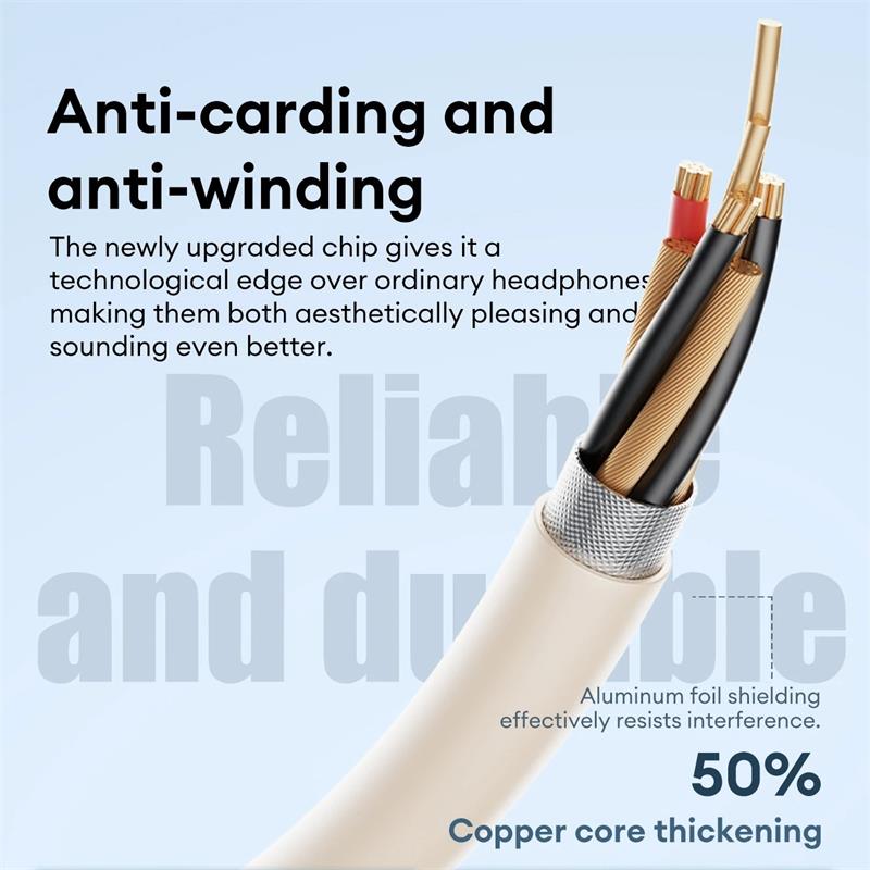 NYA Lenovo Y106 Trådbundna Hörlurar In-Ear Hörlurar Med Inline-Kontroll 3,5 mm USB Typ C Brusreducering HiFi Stereo Musik Hörlurar Med Mikrofon