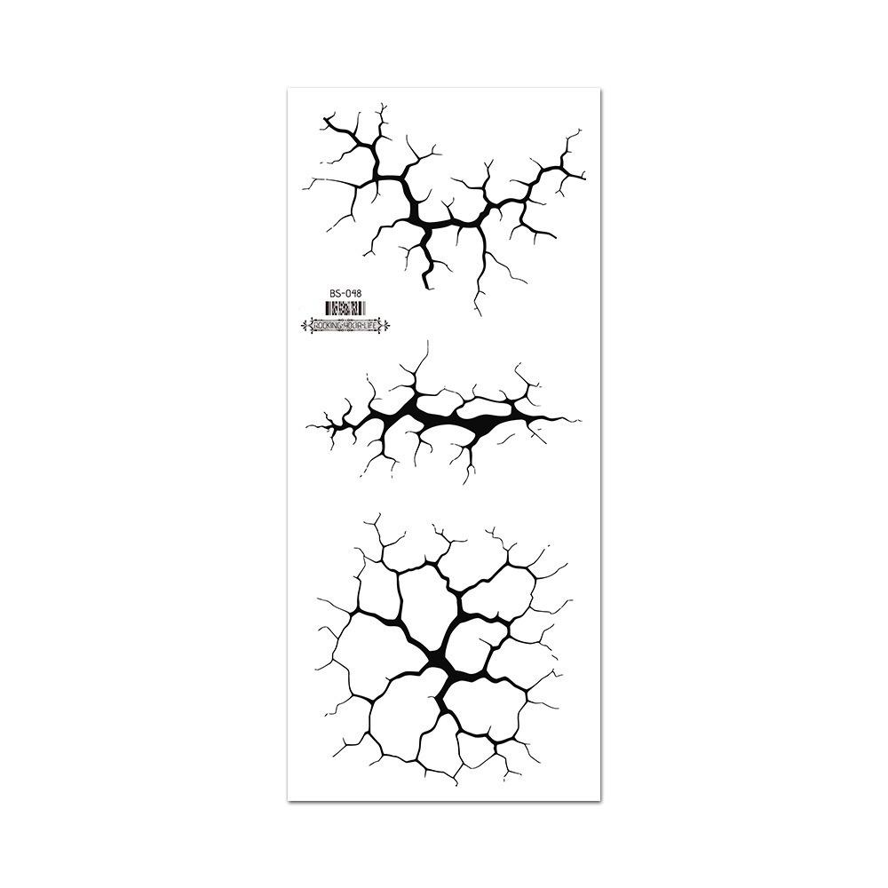 Crack Mark Temporary Tattoo Sticker Realistic Body Art Halloween Blood Vessels Tattoo Makeup