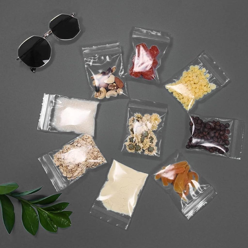 500 Plastic Bags, 6 Mil Jewelry Bags, Clear Small Zipper Bags, Re-sealable, for Small Business, Storage, Candy Bags