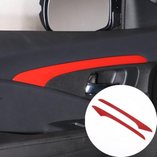 Red ABS Interior Door Panel Cover Trim For Honda Pilot 2015-22