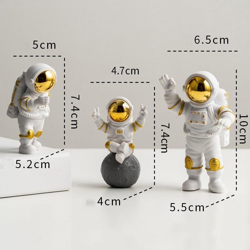 

Домашний декор, статуя астронавта из смолы, офисное украшение для рабочего стола, подарок для мальчика S золотой