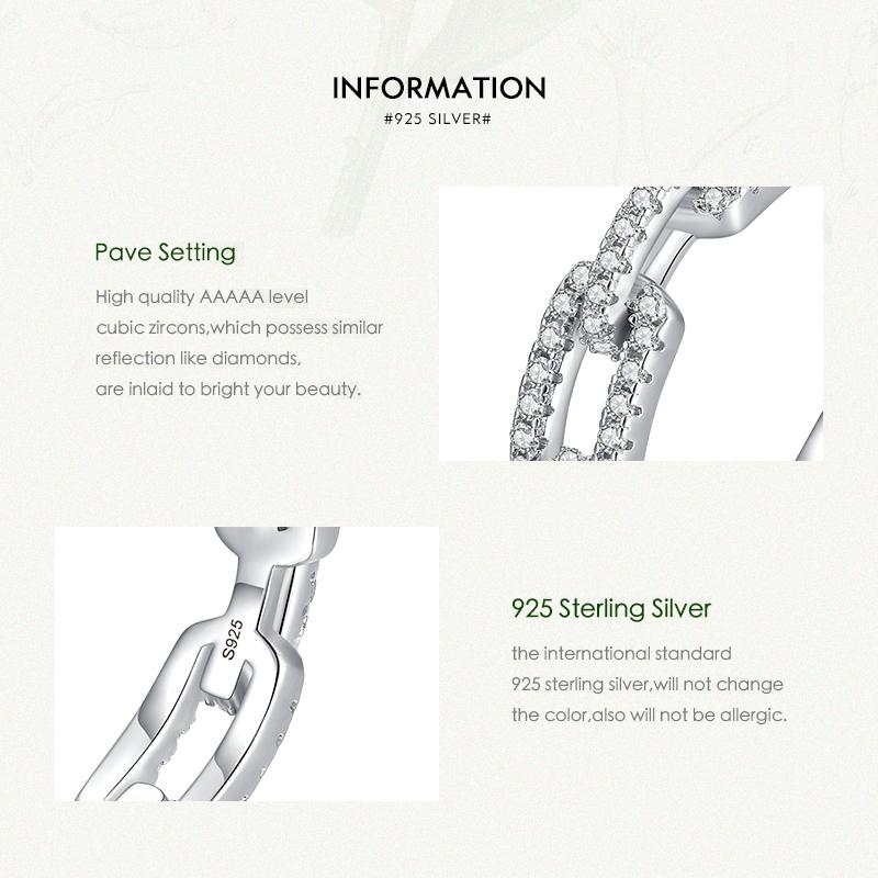 MODIAN 925 Sterling Silver Geometric Diamond Stackable Ring Trendy Platinum Plated Brand Party Jewelry For Women Accessories