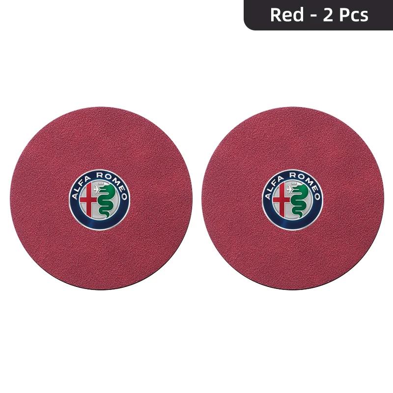 Car Stickers For Alfa Romeo Car Coaster Water Cup Slot Non-Slip Mat Suede Pad Accessories For Alfa Romeo Giulietta GT 159 147 15 zxb894