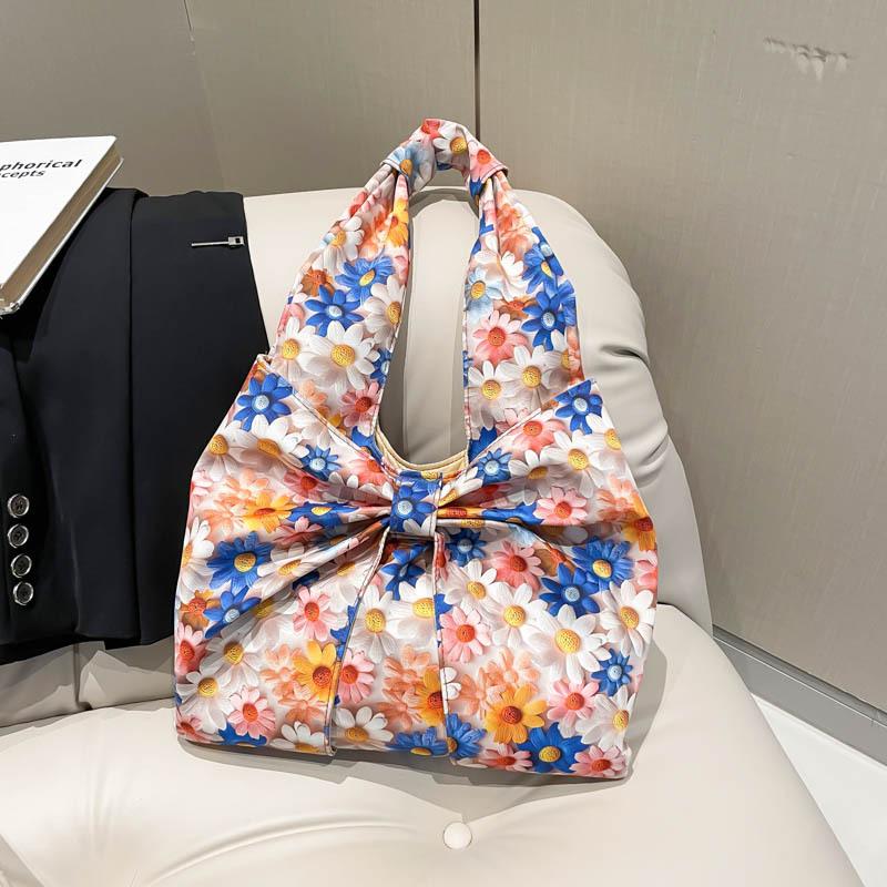 

Принтованная сумка под мышкой 2025 лето новая маленькая свежая литературная модная простая большая вместимость нишевый дизайн сумка на плечо темно-синий