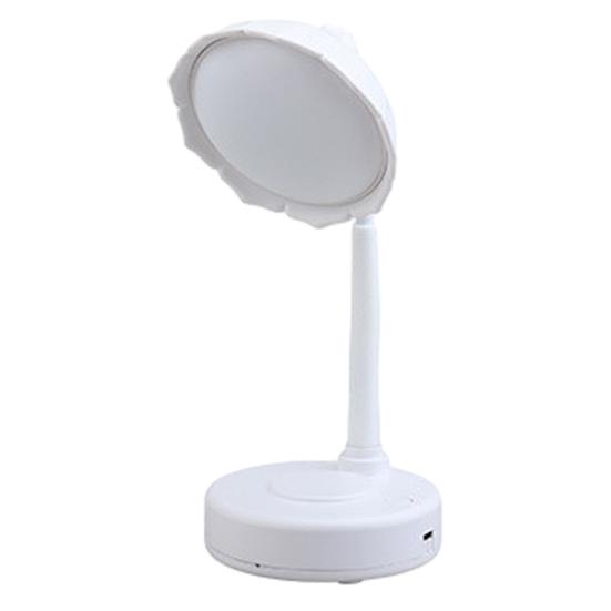 LED Desk Lamp Cute Flower Table Lamp with Adjustable Flexible Gooseneck Rechargeable Eye-Caring Night Light for Dorm Bedroom Reading