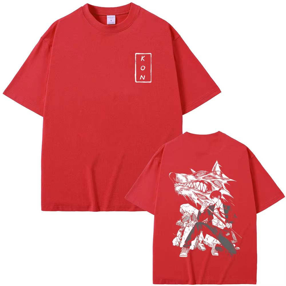 Japanese Anime Chainsaw Unisex Hayakawa Aki Hayakawa Aki Summon Fox Devil Kon Graphic Tshirt Unisex Unisexga Casual pure cotton T Shirts