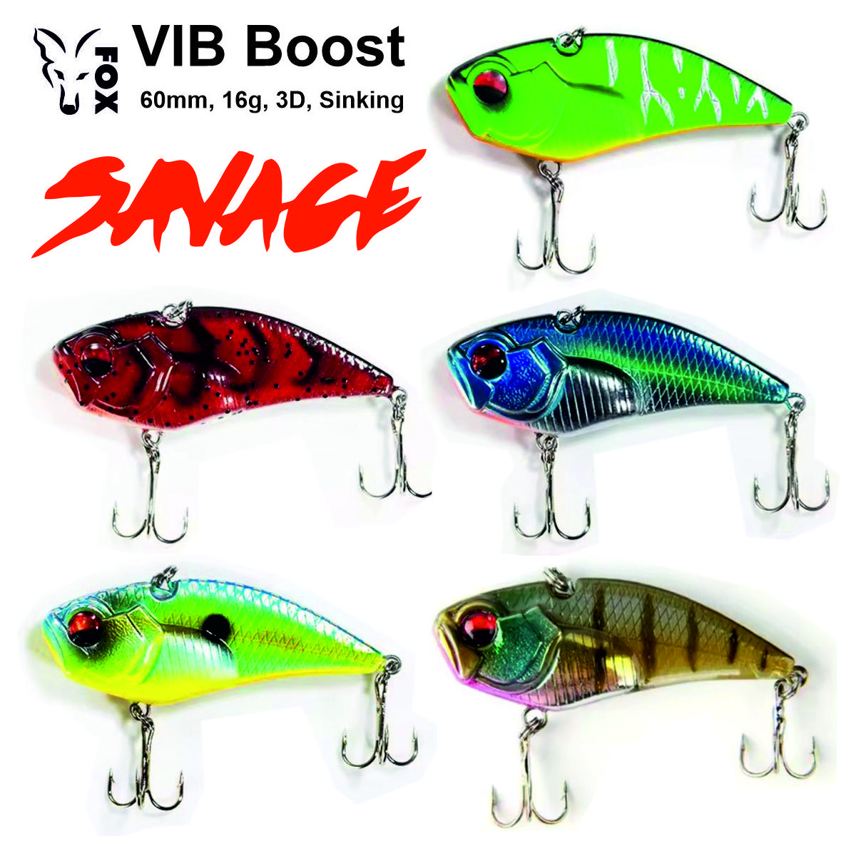 

Набір воблерів FOX SAVAGE VIB Boost 60 Kit (5 шт приманок + коробка)