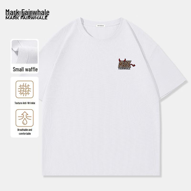 MARK FAIRWHALE Men s Waffle Knit Short Sleeve T-Shirt L